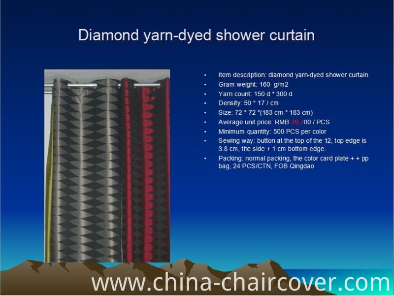 Diamond Yarn-Dyed Shower Curtain St1807